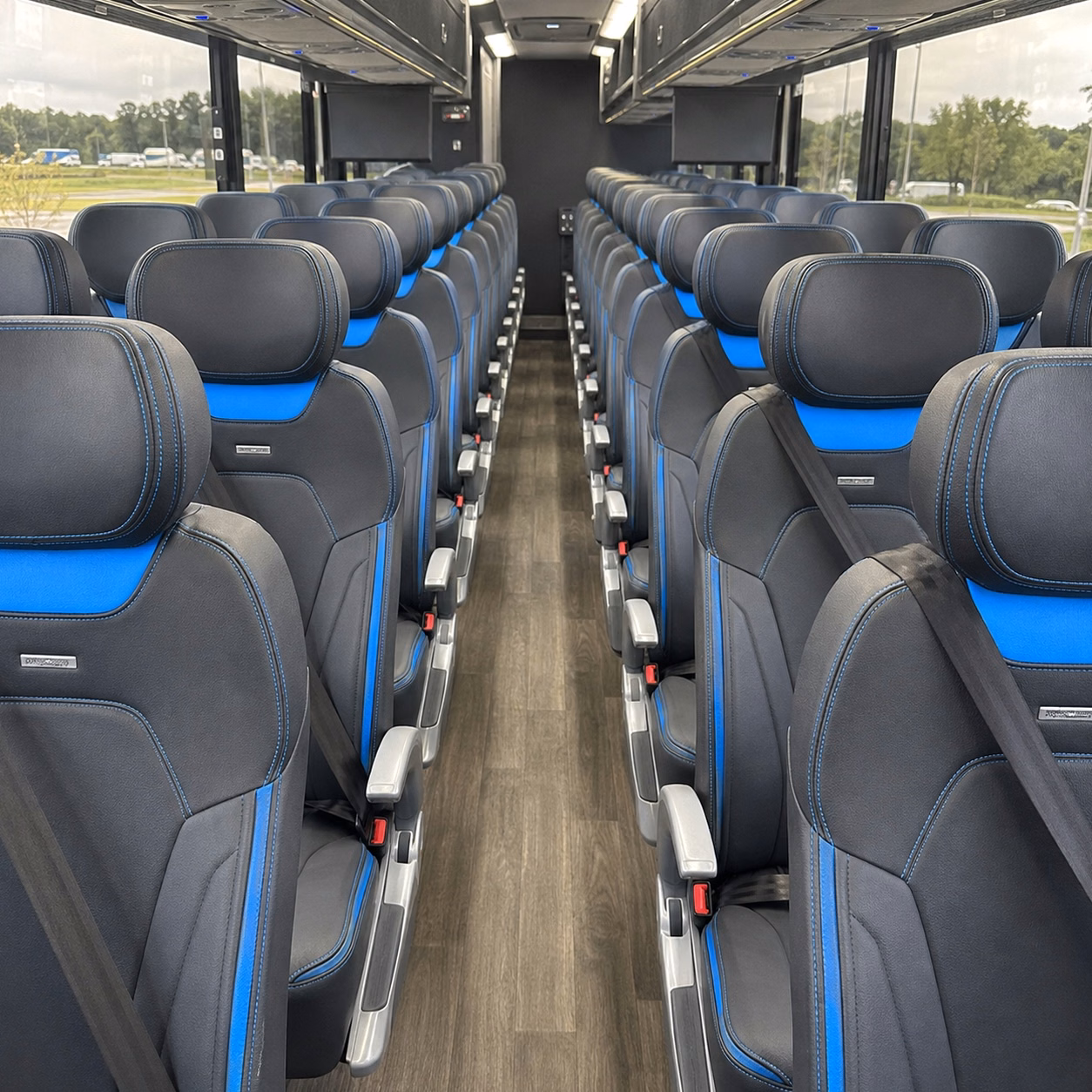 memphis charter bus rental interior